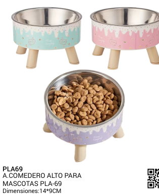 COMEDERO ALTO PARA MASCOTAS REF PLA - 69