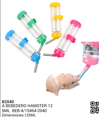 BEBEDERO HAMSTER 125 ML REF BEB4/15464-2040
