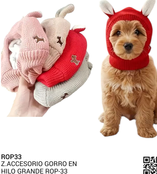 ACCESORIO GORRO EN HILO GRANDE REF ROP - 33