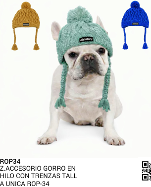 ACCESORIO GORRO EN HILO CON TRENZAS TALLA UNICA REF ROP-34