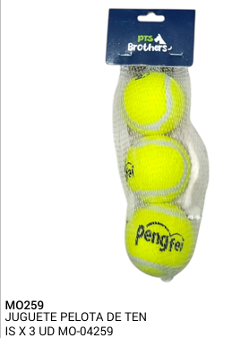 JUGUETE PELOTA DE TENIS X 3 UND REF MO-04259