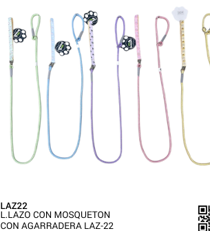 LAZO MOSQUETON CON AGARRADERA REF LAZ - 22 PTS BROTHERS