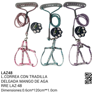 CORREA CON TRADILLA DELGADA MAGO DE AGARRE REF LAZ-48