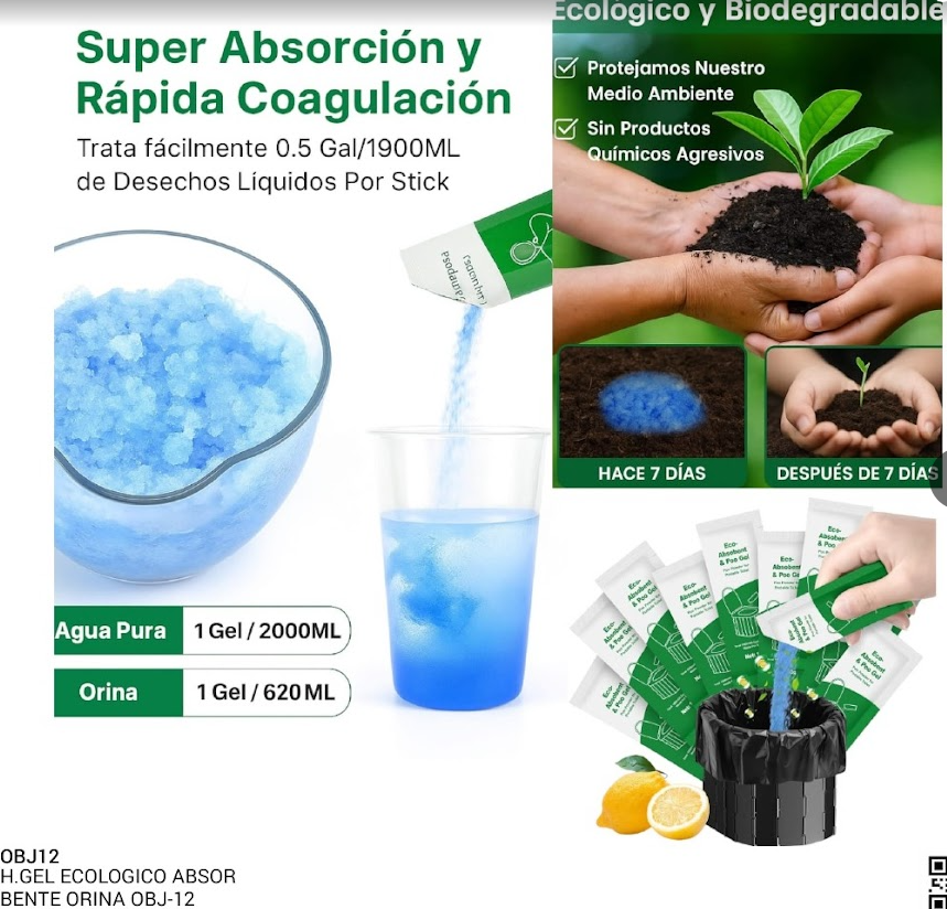GEL ECOLOGICO ABSORBENTE ORINA REF OBJ-12
