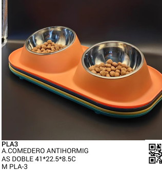 COMEDERO ANTIHORMIGAS DOBLE 41X22.5X8.5CM REF PLA-3