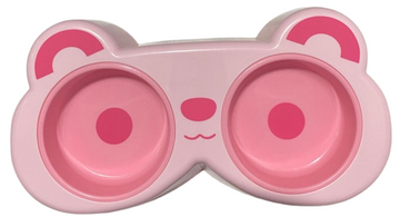 COMEDERO PLATO DOBLE FORMA DE ANTEOJOS REF PLA 60