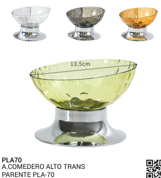 COMEDERO ALTO TRANSPARENTE REF PLA-70