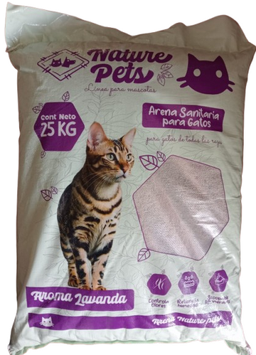 ARENA GATO NATURE PETS LAVANDA X 25 KL