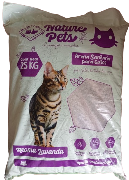 ARENA GATO NATURE PETS LAVANDA X 25 KL