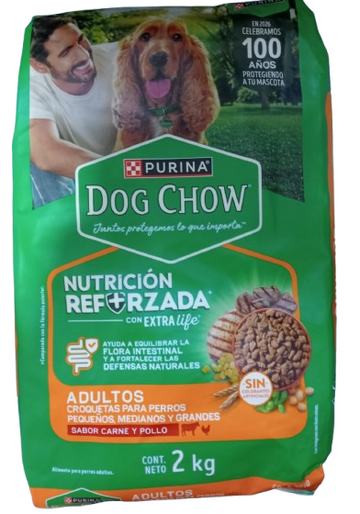 DOG CHOW ADULT TDT PEQ-MED-GRAN 2 KL