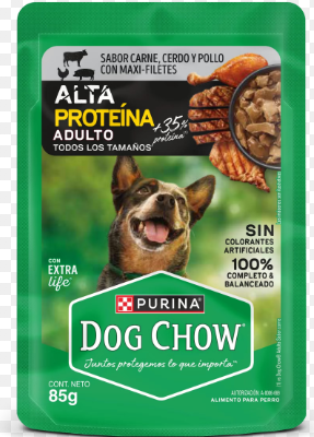 DOG CHOW ALTA PROTEINA CAR-CER- POLLO 85 GR