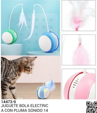 JUGUETE BOLA ELECTRONICA CON PLUMA SONIDO REF 14473-9