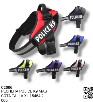 PECHERA POLICE K9 MASCOTA TALLA XL REF 15464-2006