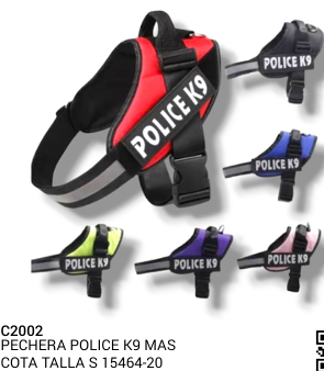 PECHERA POLICE K9 MASCOTAS TALLA S REF 15464-2002