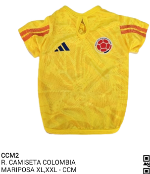 ROPA CAMISETA COLOMBIA MARIPOSA XL-XXL REF CCM2