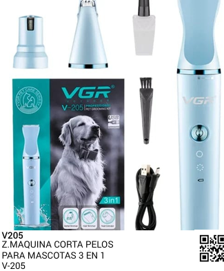MAQUINA CORTA PELOS PARA MASCOTAS 3EN1 REF V-205