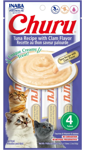 CHURU CAT ATUN ALMEJA X 4 UND 56G
