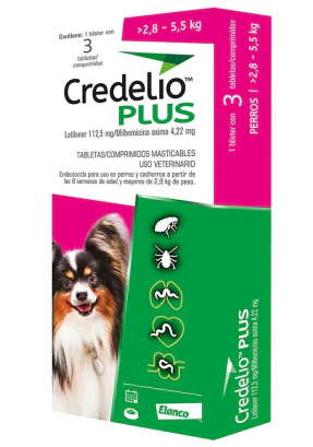 CREDELIO PLUS TAB 112.5 MG DE 2.8-5.5 KG X UND