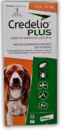 CREDELIO PLUS TAB 225 MG 5,5 -11 KG