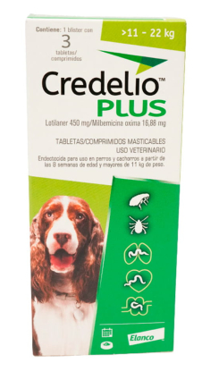 CREDELIO PLUS TAB 450 MG 11-22 KG UND