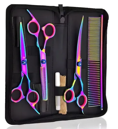 SET DE TIJERAS 19 CM AZUL REF NHC006AZUL