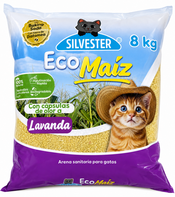ARENA SILVESTER ECO MAIZ LAVANDA 8 KG
