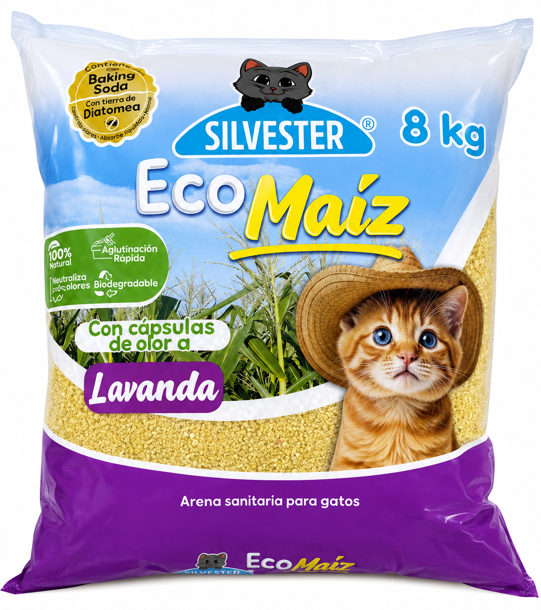 ARENA SILVESTER ECO MAIZ LAVANDA 8 KG